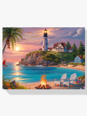 Diamantmalerei - Leuchtfeuer des Meeres