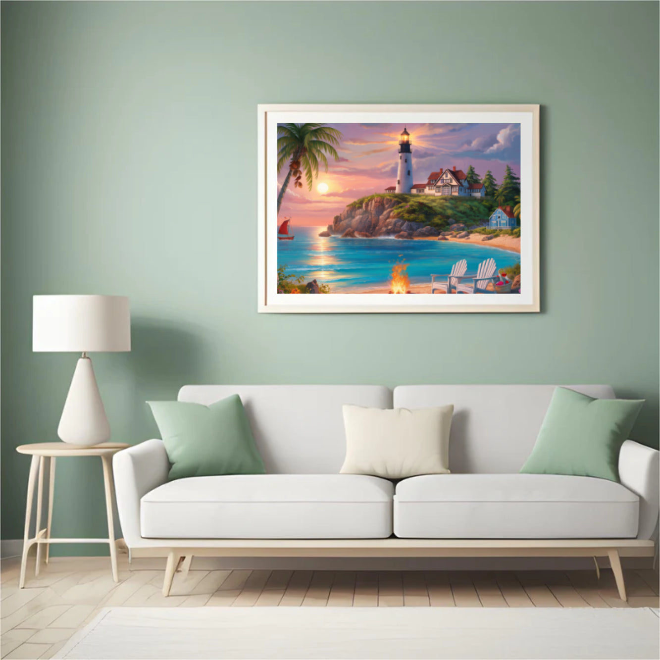 Diamantmalerei - Leuchtfeuer des Meeres