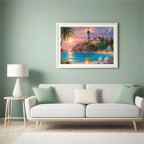 Diamantmalerei - Leuchtfeuer des Meeres