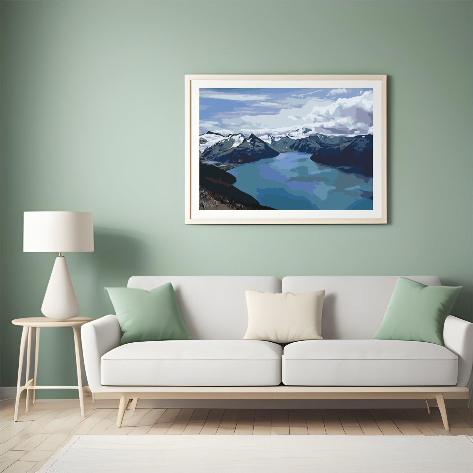 Diamantmalerei - Schneebedeckte Berge am See - SEOS Shop ®
