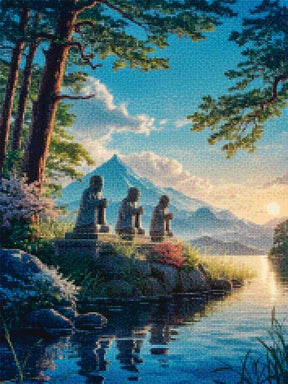 Diamantmalerei – Wächter des alten Heiligtums