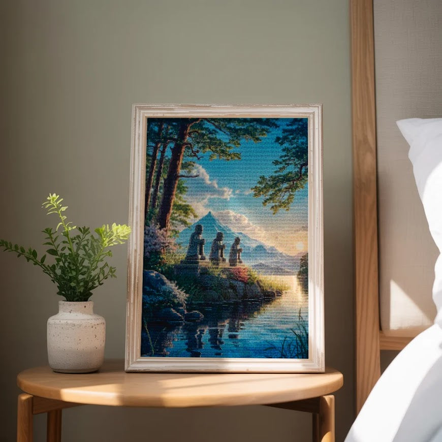 Diamantmalerei – Wächter des alten Heiligtums