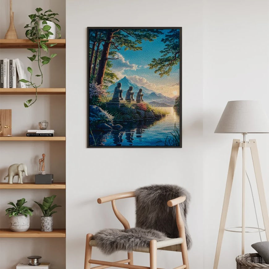 Diamantmalerei – Wächter des alten Heiligtums