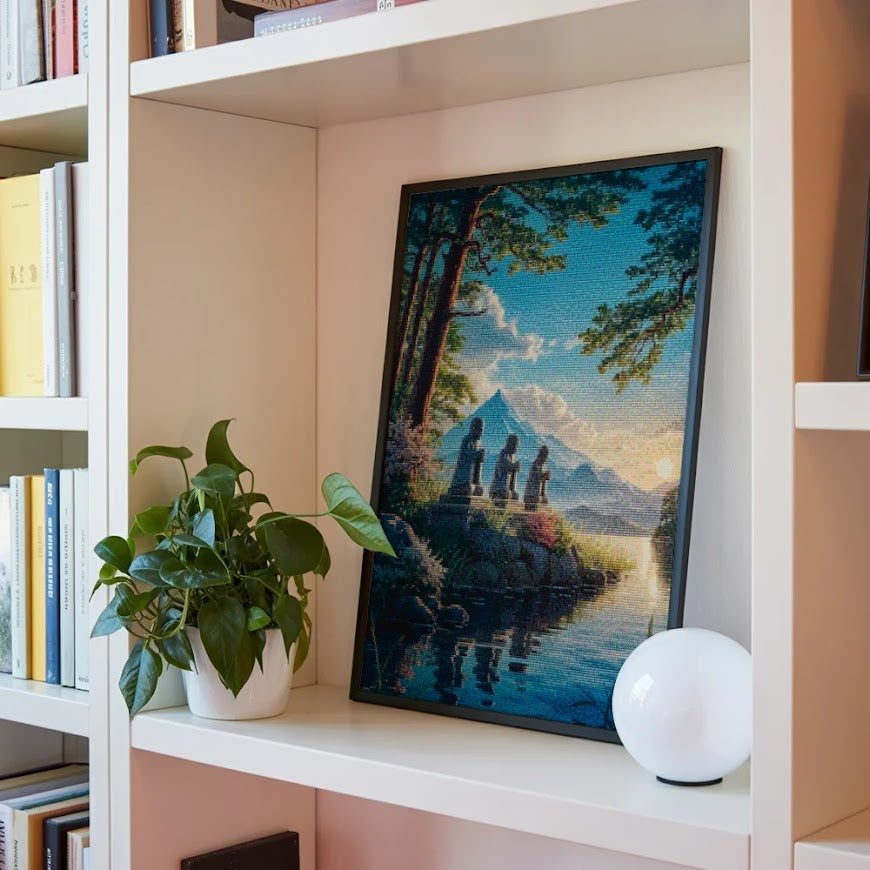 Diamantmalerei – Wächter des alten Heiligtums