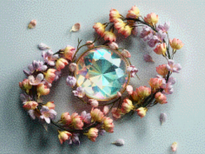 Diamantmalerei – Blütenblätter in Stille
