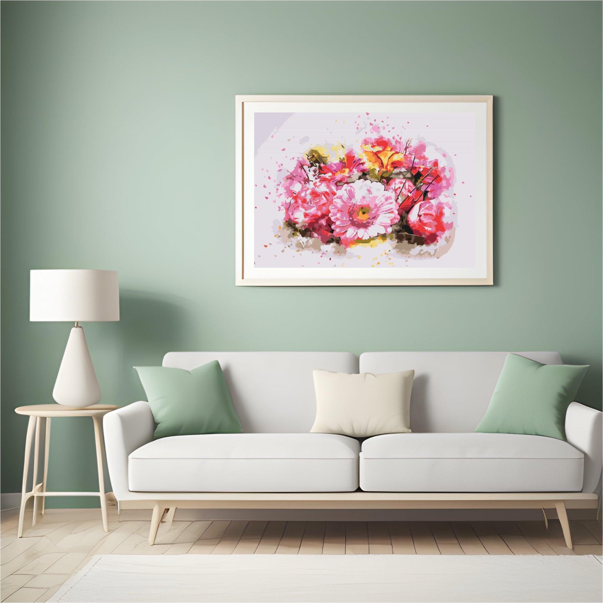 Diamantmalerei - Strauß rosa Blumen - SEOS Shop ®