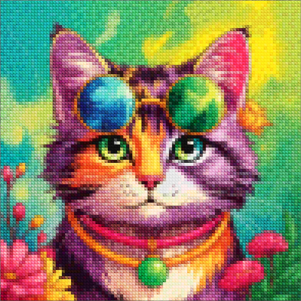 Mini-Diamantmalerei – Boho-Katzen