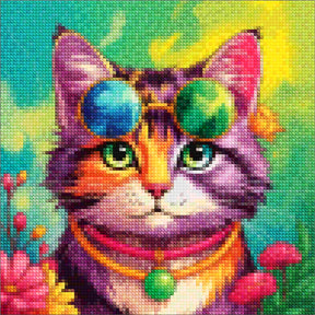 Mini-Diamantmalerei – Boho-Katzen