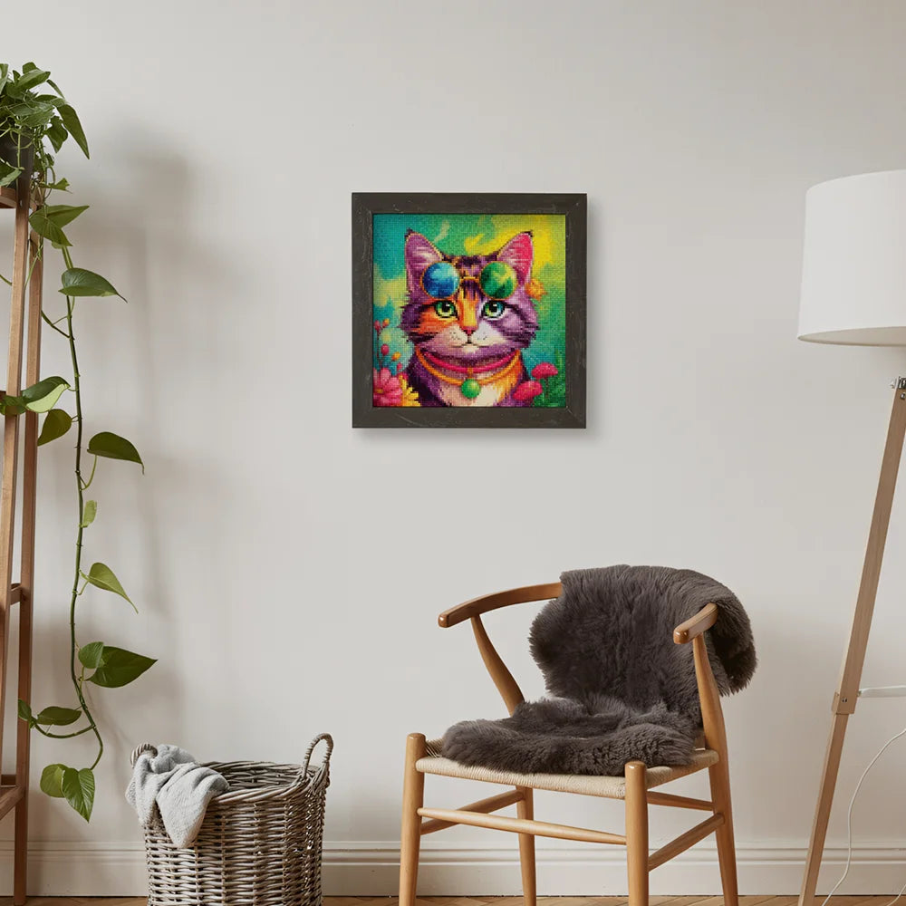Mini-Diamantmalerei – Boho-Katzen