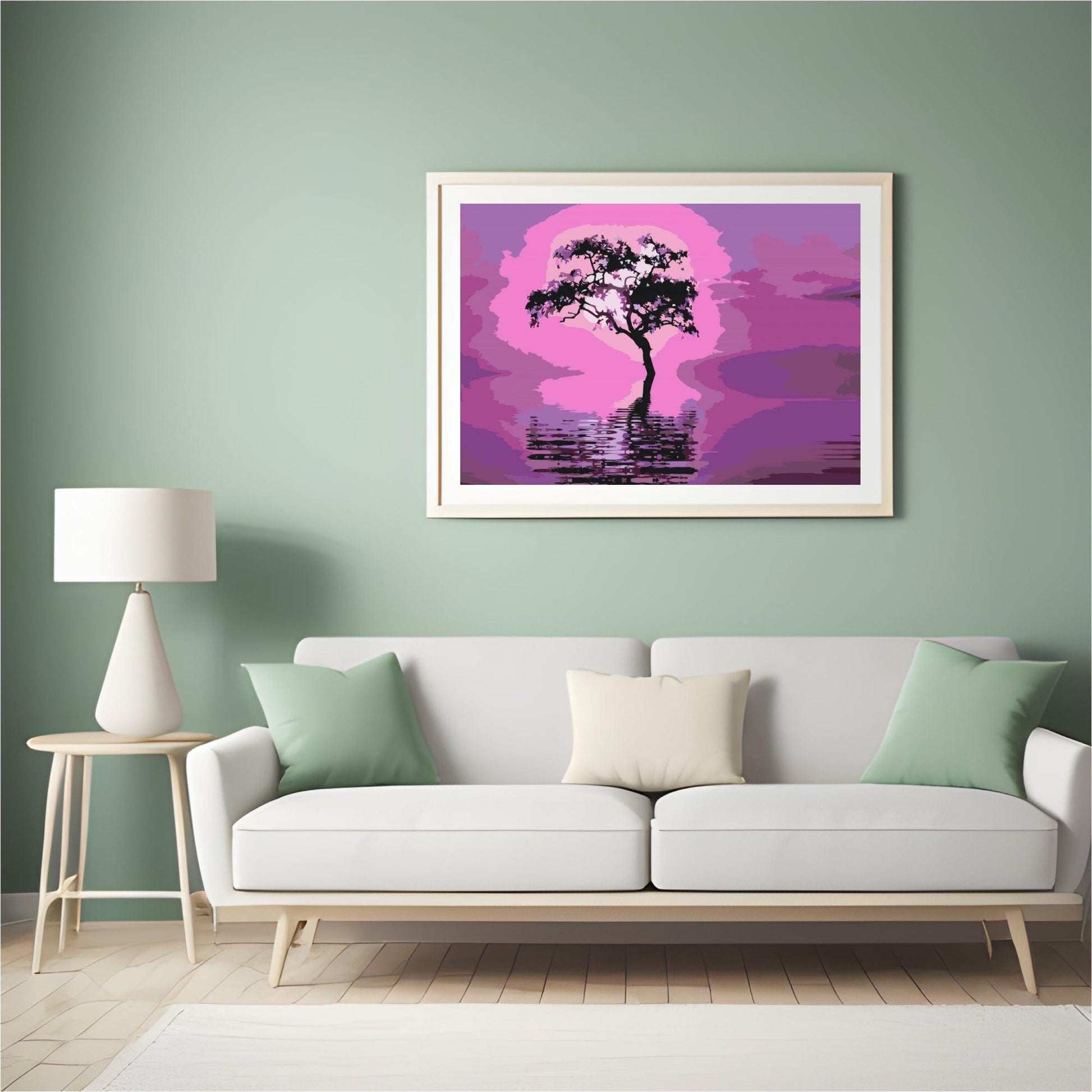 Diamantmalerei - Baum mitten im See - SEOS Shop ®