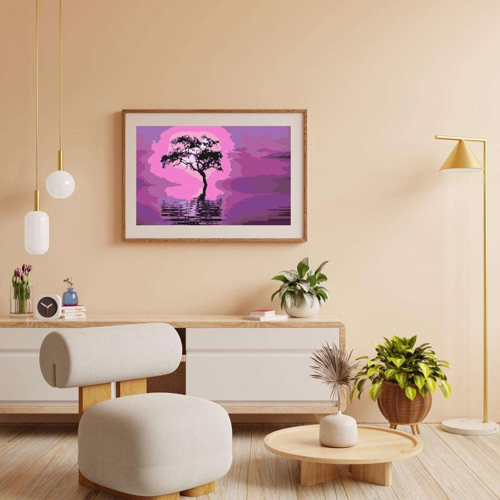 Diamantmalerei - Baum mitten im See - SEOS Shop ®