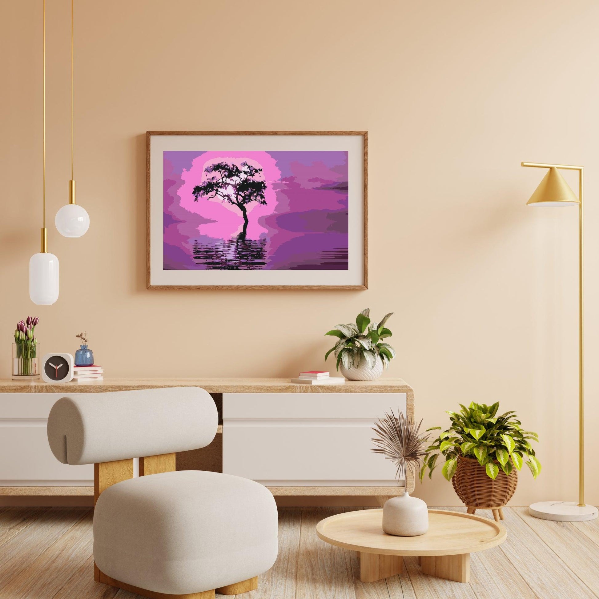 Diamantmalerei - Baum mitten im See - SEOS Shop ®