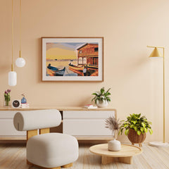 Diamond Painting - Boote und Holzhütte - SEOS Shop ®