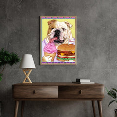 Diamantmalerei - Bulldogge Hamburger