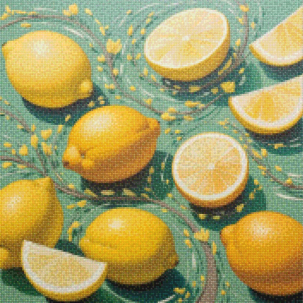 Mini-Diamantmalerei – Zitronenpfad