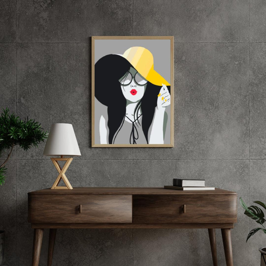 Diamond Painting - Die Dame mit dem gelben Hut - SEOS Shop ®