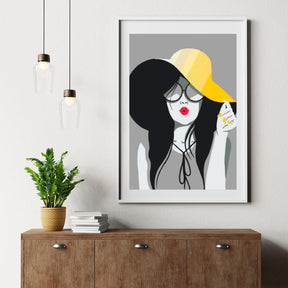 Diamond Painting - Die Dame mit dem gelben Hut - SEOS Shop ®