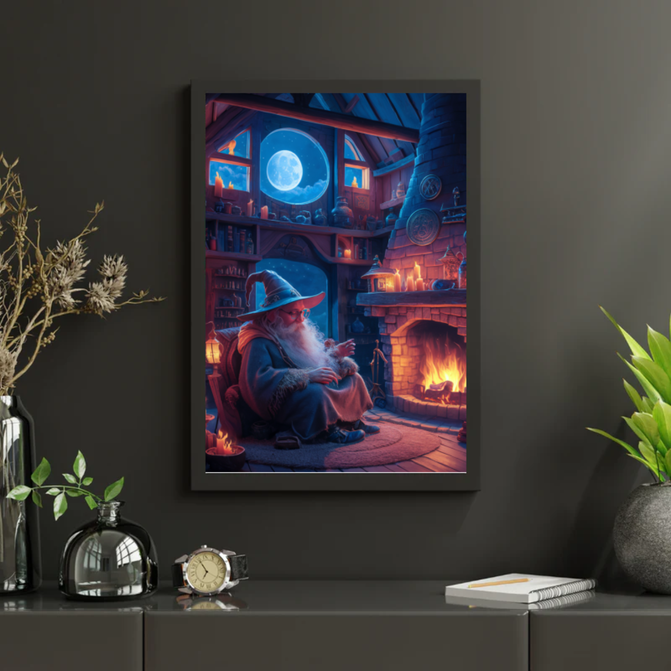 Diamantmalerei – Der einsame Zauberer