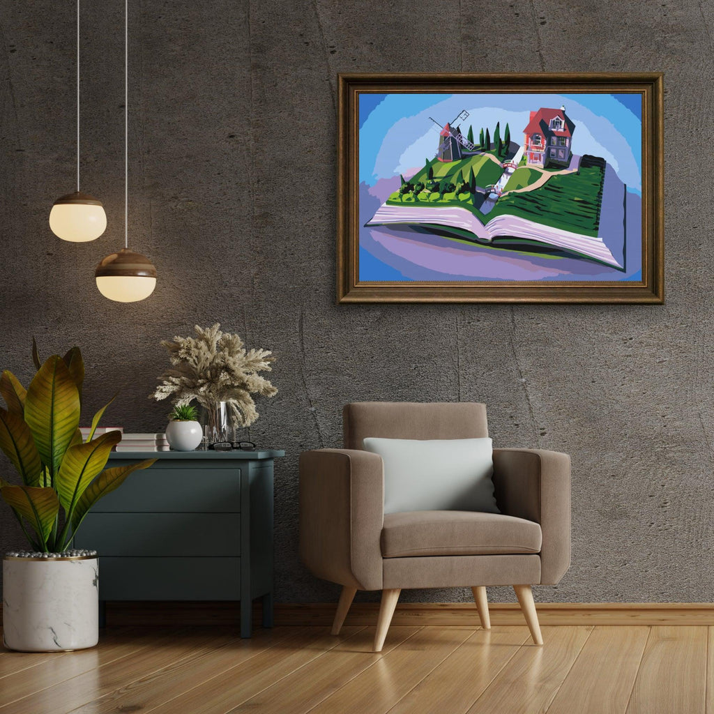 Diamond Painting - Die Mühle auf dem Buch - SEOS Shop ®