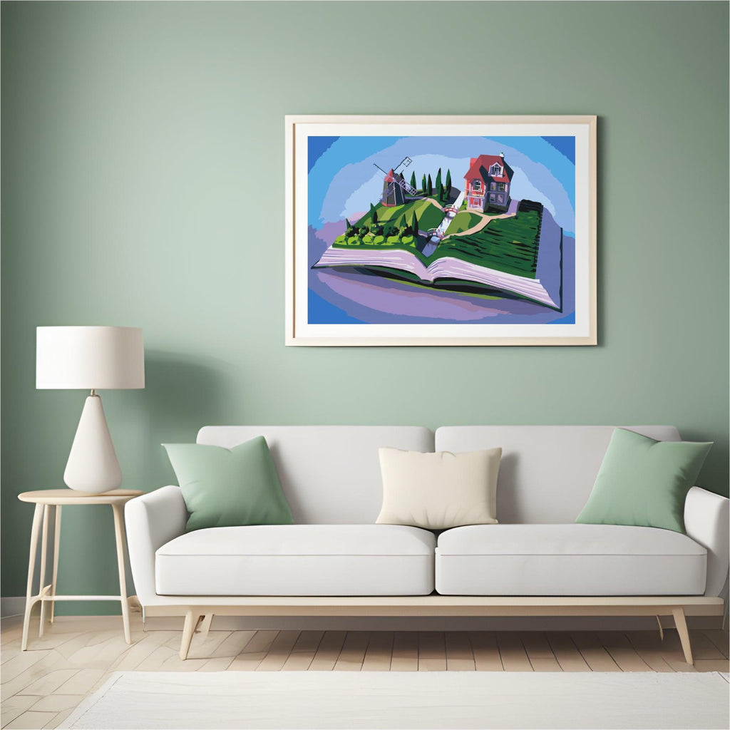 Diamond Painting - Die Mühle auf dem Buch - SEOS Shop ®