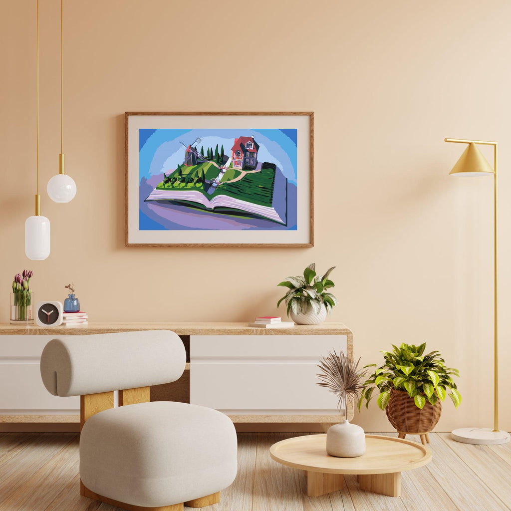 Diamond Painting - Die Mühle auf dem Buch - SEOS Shop ®