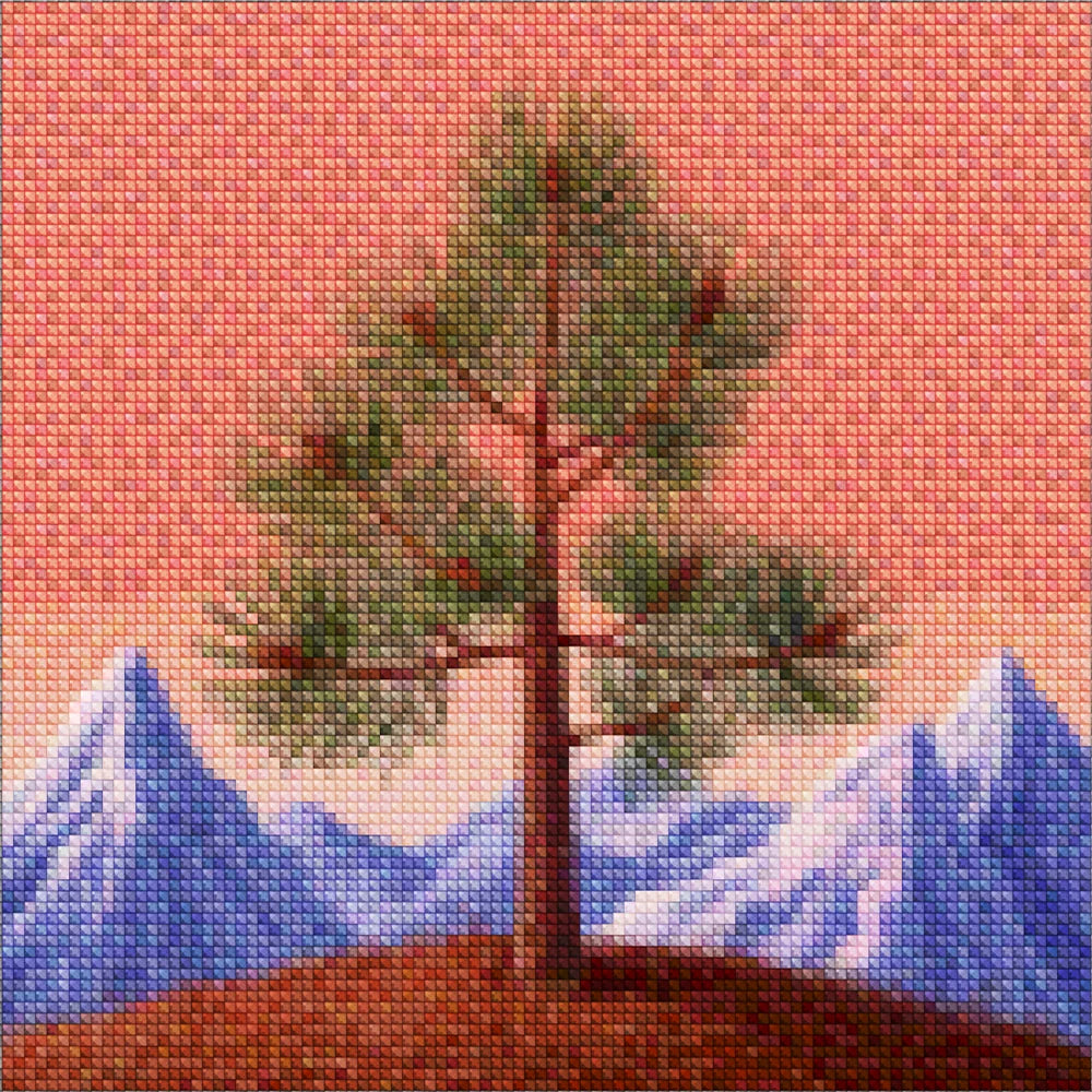 Mini-Diamantmalerei – Kiefern