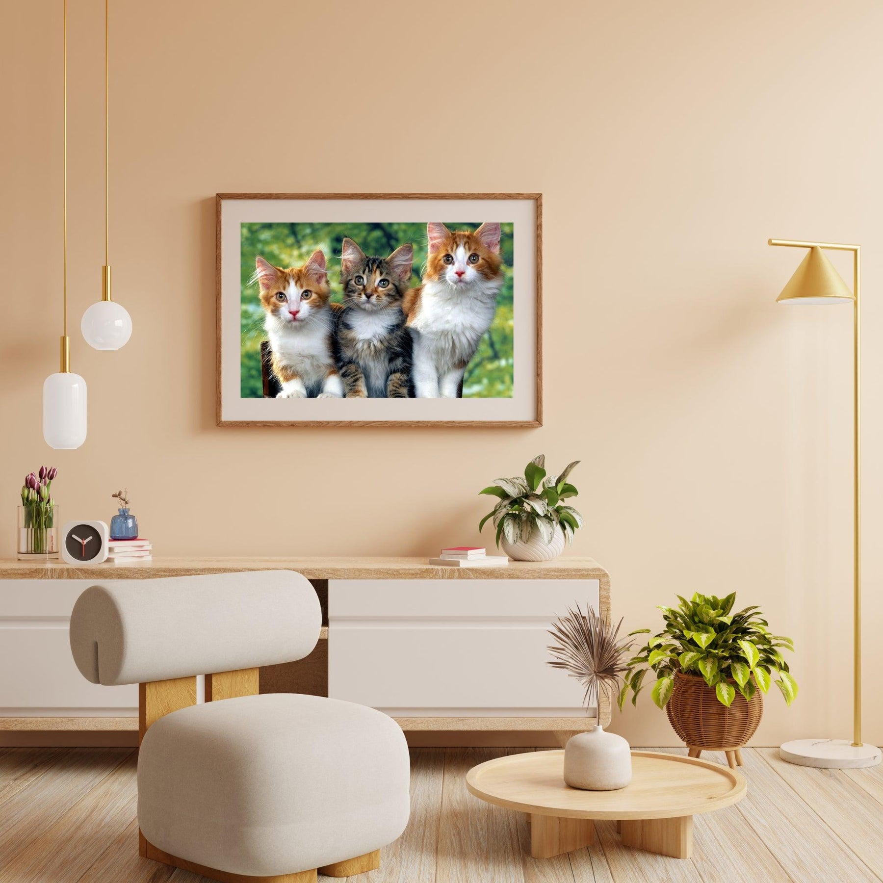 Diamantmalerei - Drei Katzen - SEOS®