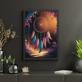 Diamond Painting - Traumfänger mit Federn und Perlen