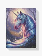 Diamond Painting – Verträumter Einhornkopf mit wallender Mähne