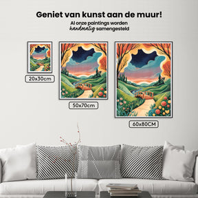 Diamantmalerei - Traumlandschaftsbrücke