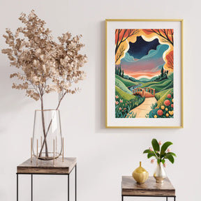 Diamantmalerei - Traumlandschaftsbrücke