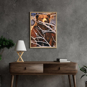 Diamantmalerei – Ein Bär lauert auf Beute – SEOS®