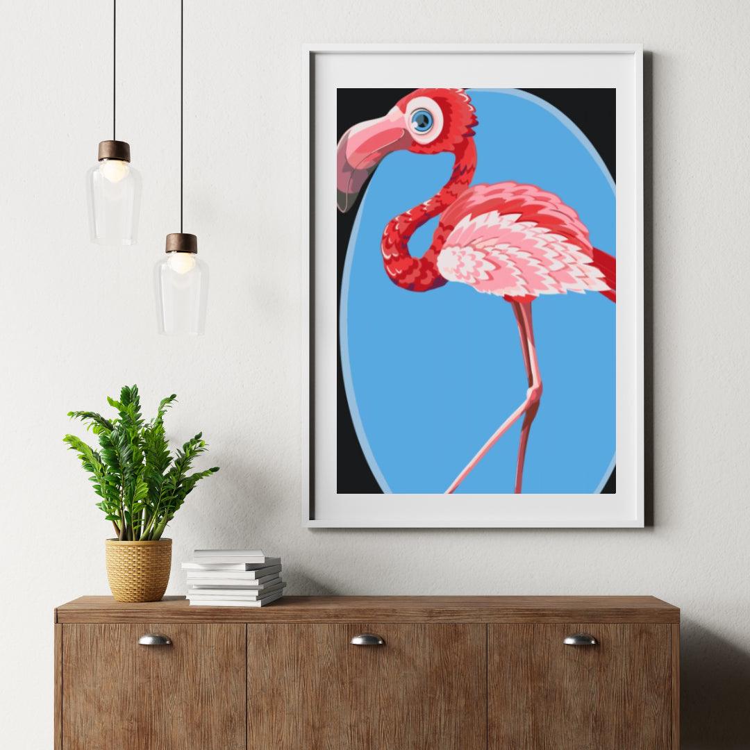 Diamond Painting – Ein Flamingo mit seinen Sachen – SEOS®