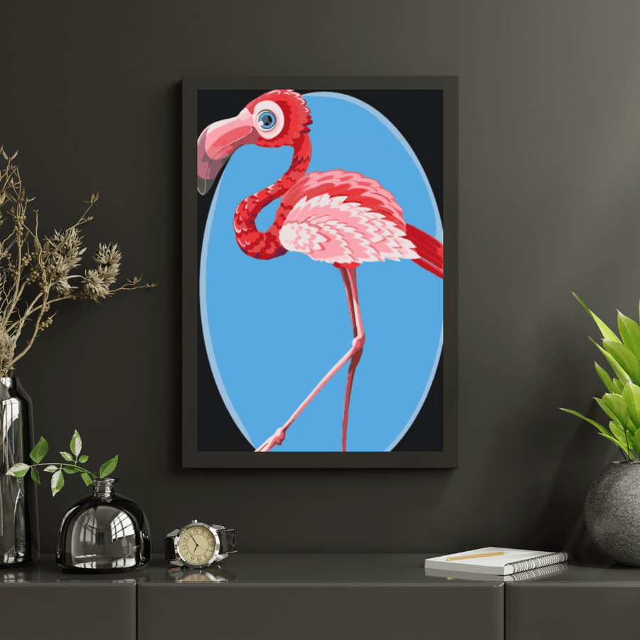 Diamond Painting – Ein Flamingo mit seinen Sachen – SEOS®