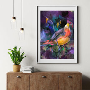 Diamond Painting – Ein Vogel in einer farbenfrohen Umgebung – SEOS®