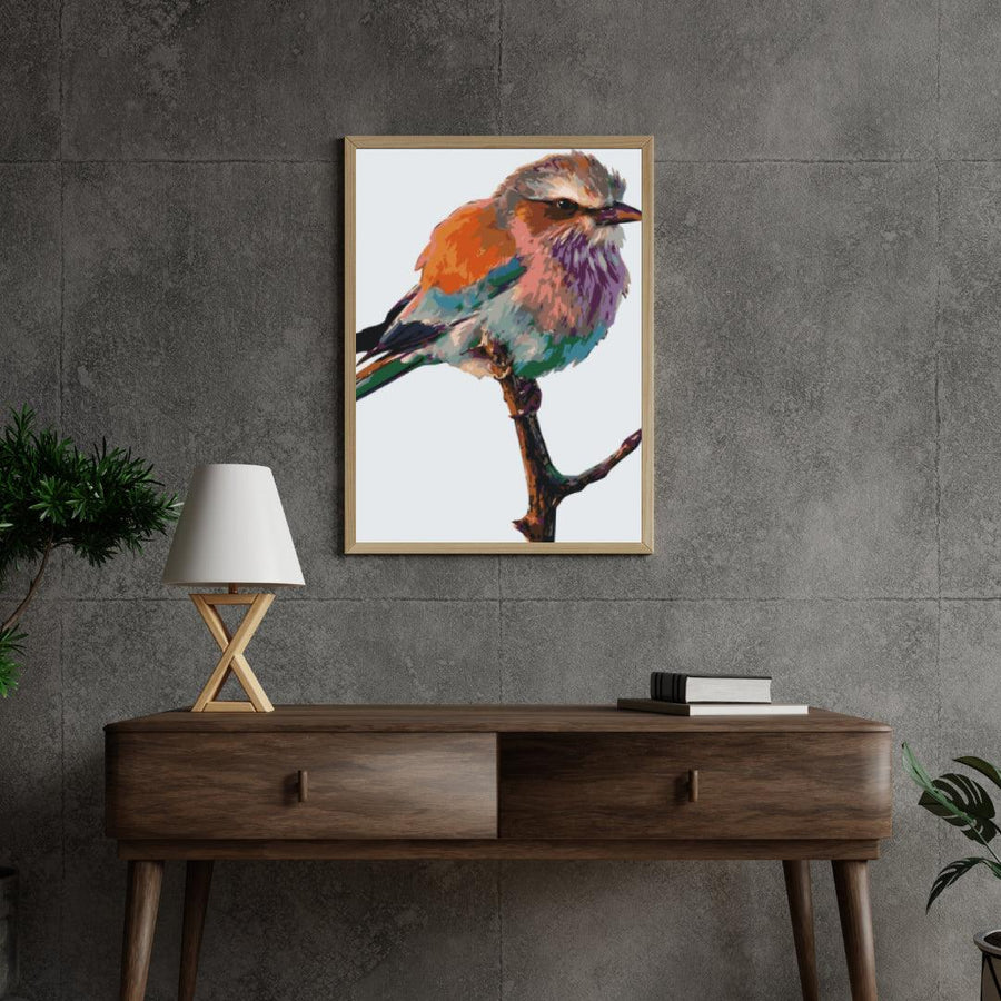 Diamantmalerei - Ein Vogel auf einem Ast - SEOS®