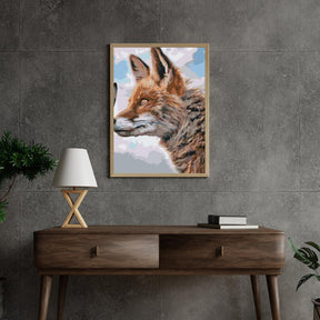 Diamond Painting – Ein Fuchs mit einem Schmetterling auf der Schnauze – SEOS®