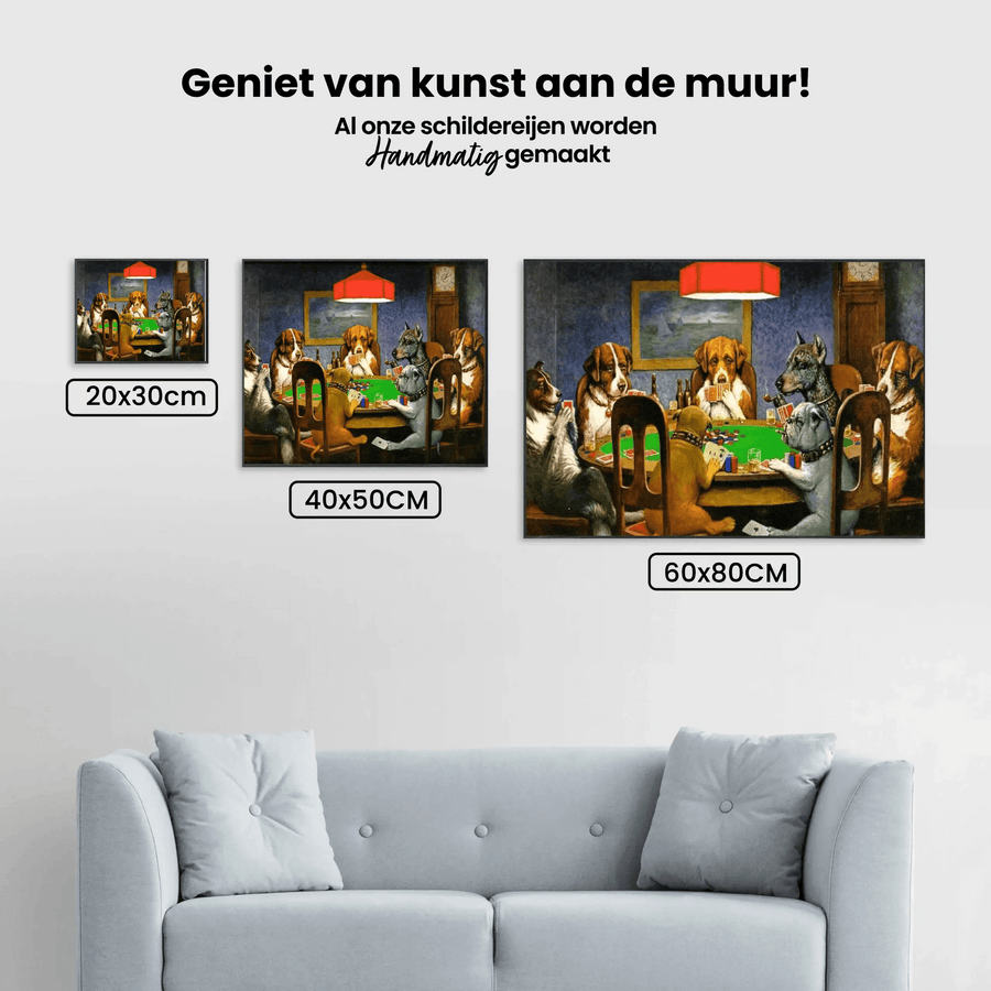 Diamantmalerei – Ein Freund in der Not – Hunde spielen Poker