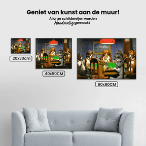 Diamantmalerei – Ein Freund in der Not – Hunde spielen Poker
