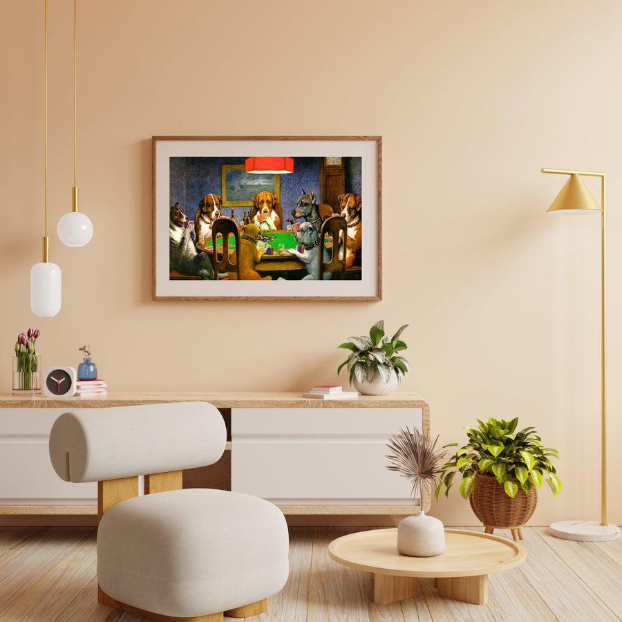 Diamantmalerei – Ein Freund in der Not – Hunde spielen Poker