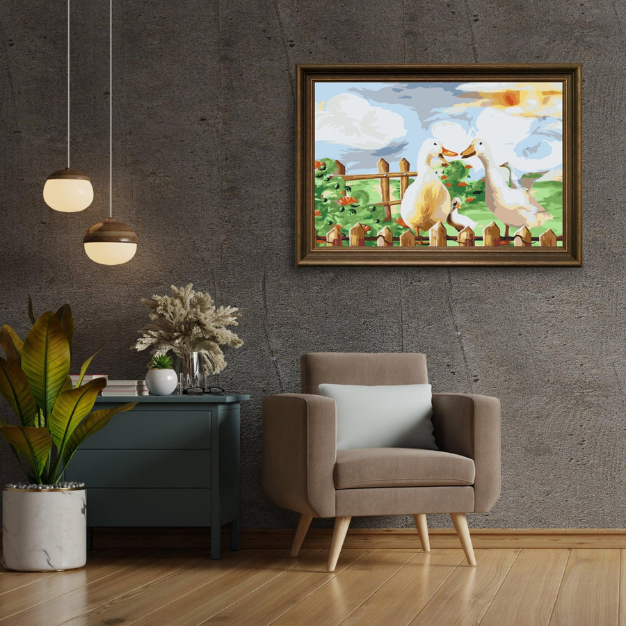 Diamond Painting - Entenfamilie im Garten - SEOS®