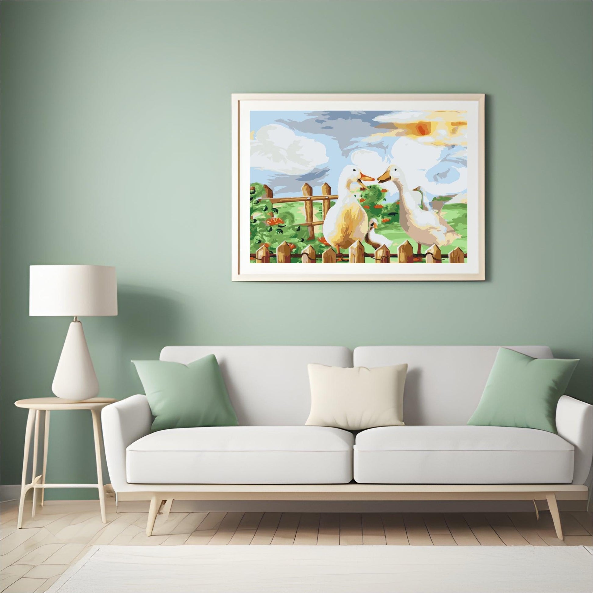 Diamond Painting - Entenfamilie im Garten - SEOS®