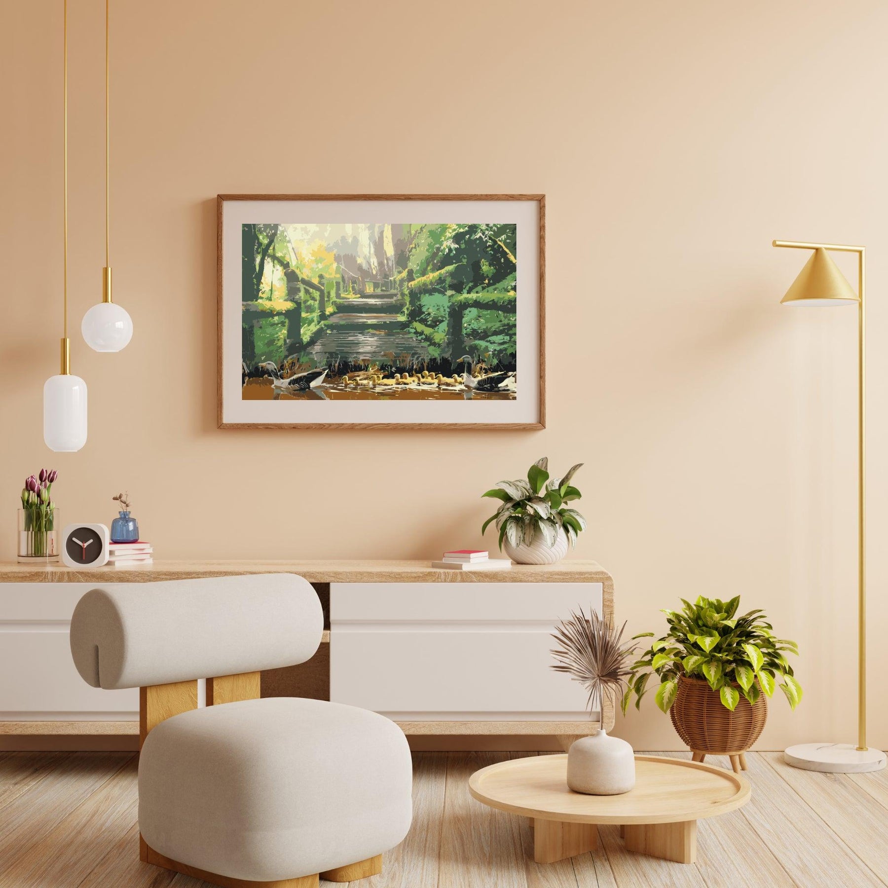 Diamond Painting - Entenfamilie im Park - SEOS®