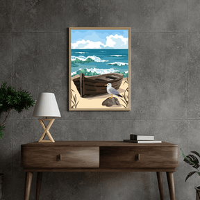 Diamantmalerei - Einsame Möwe - SEOS®