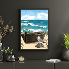 Diamantmalerei - Einsame Möwe - SEOS®