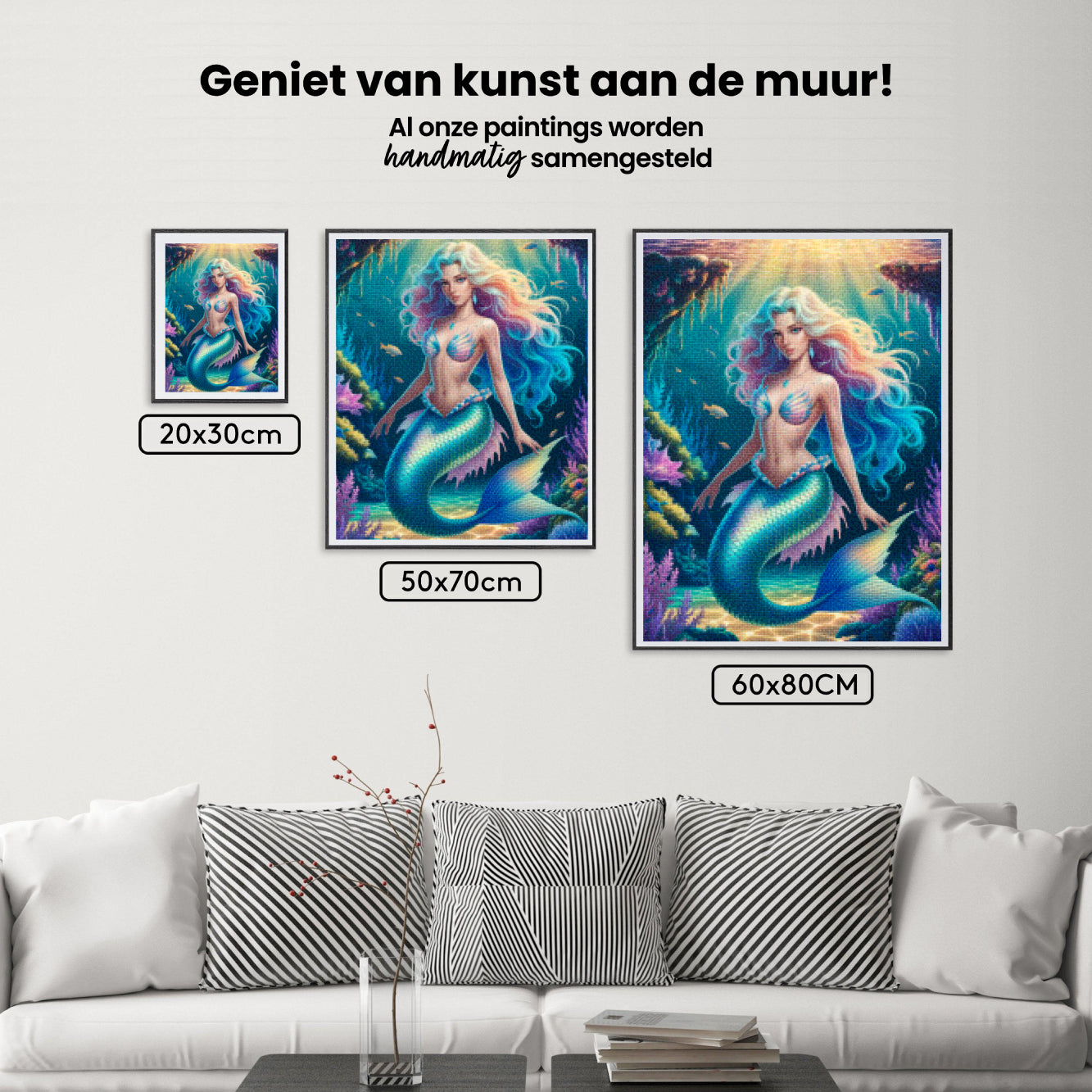 Diamond Painting - Fantasie-Meerjungfrau mit glitzernden Schuppen