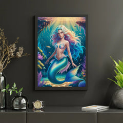 Diamond Painting - Fantasie-Meerjungfrau mit glitzernden Schuppen