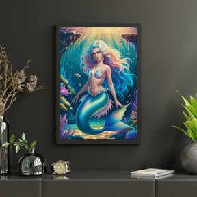Diamond Painting - Fantasie-Meerjungfrau mit glitzernden Schuppen
