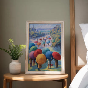 Diamantmalerei - Festival der Regenschirme