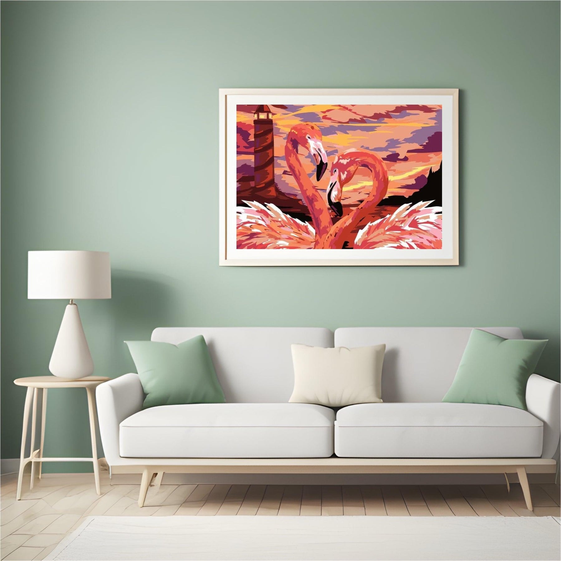 Diamantmalerei - Flamingo Liebespaar - SEOS®